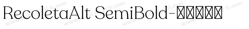 RecoletaAlt SemiBold字体转换